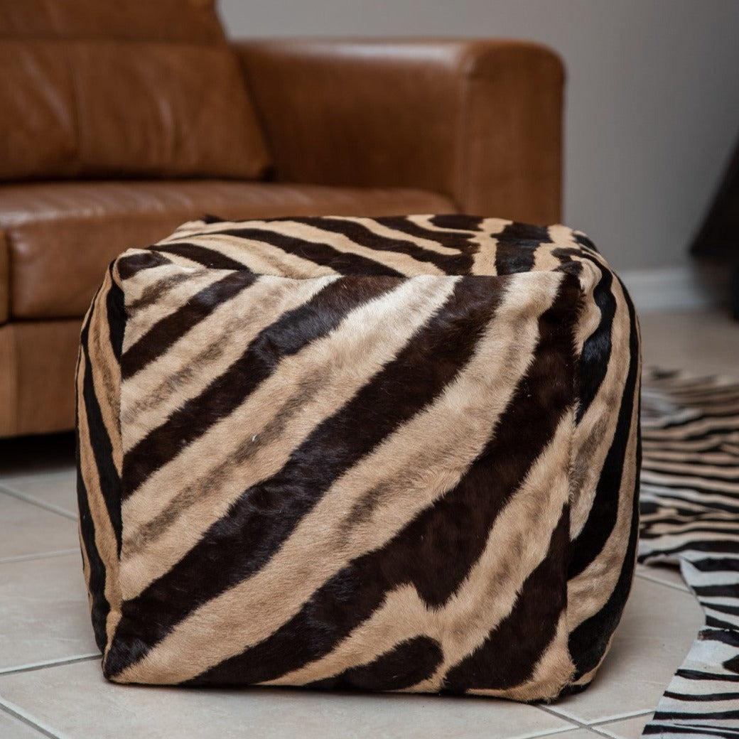 Zebra Soft Pouff - Square